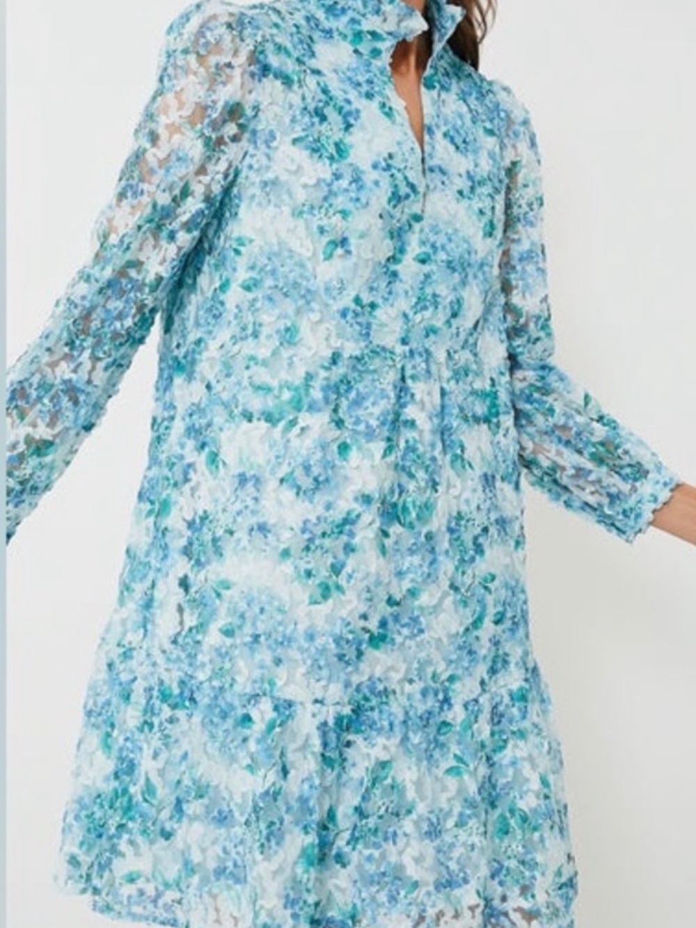 Tuckernuck Water’s Edge Hydrangea Organza Palmerston Tieres Dress XL